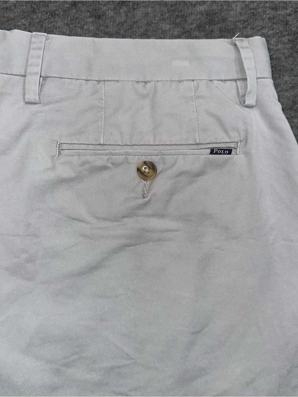 Polo Ralph Lauren Stretch Classic Fit Chino Shorts Mens 32 Light Gray Cotton - Picture 6 of 7